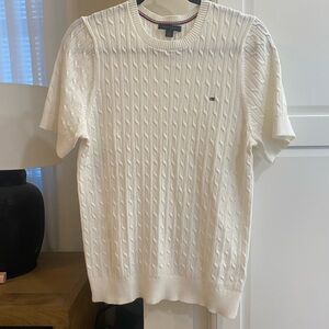 Tommy Hilfiger women’s Cream Cable Knit Crewneck Sweater